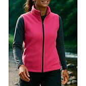 preiswerte Westen-Damen Wanderweste Ärmellos Weste Außen Thermowarm Leicht Winter Reißverschluss Polyester Rot Himmelblau Purpur Jagd Angeln Klettern