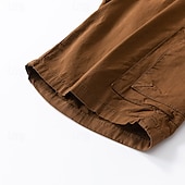 economico Classico-Per uomo Pantaloncini cargo Shorts Pantaloncini Estivi Coulisse Elastico in vita Multi-tasche Semplice Comodità Indossabile Lunghezza al ginocchio All&#039;aperto Sport Quotidiano Moda Casual Nero Cachi