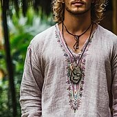 abordables Vacaciones-Hombre Camisa Camisa de lino Camisa de manga corta Camisa de verano Ropa de playa Multicolor Vacaciones Calle Rosa Verde Caqui Manga Larga Escote en Pico Verano Primavera Ropa