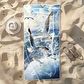voordelige Dekens &amp; dekentjes-Zachte en absorberende strandhanddoek - lichtgewicht, snel drogend, zandvrij ontwerp voor strand, zwembad en reizen