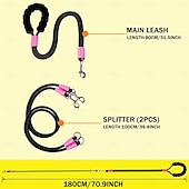 cheap Tool Accessories-Hands Free Double Dog Leash, No Tangle Double Dog Leash, Adjustable Handles Fit Small, Medium and Large Dogs
