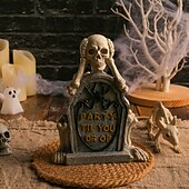 Недорогие Хэллоуинские висячие и настольные украшения-украшение надгробия скелета на Хэллоуин, жуткий череп и надгробный камень из смолы, настольное украшение для фестиваля призраков