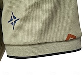 cheap Men's Elite Polo-Male Abstract Short Sleeve Polo Collar Modern Sports &amp; Outdoor Casual Athleisure Summer White Green Khaki