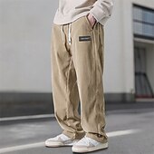 baratos Calças de Corrida &amp; Meias-Homens Calça Joggers Calças Esportivas Calças de Corrida Cintura elástica Com Cordão Calças Desportos e Ar livre Casual Outono Algodão Secagem Rápida Leve Respirável Tênis Cooper Corrida Normal Roupa