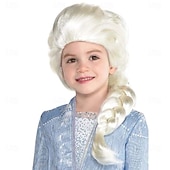 Elsa Costume Wig Halloween Cosplay Party Wigs4