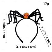 halpa Halloween-maski ja rekvisiitta-Halloween-hämähäkkipanta pörröisillä pom-pommilla, hauska hiusasuste juhliin, naamiaisiin, karkki vai keppokseen ja keppokseen &amp;esitysproppu