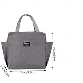 economico Organizzazione spazi-Borsa termica per il pranzo per donne e uomini, borsa termica impermeabile per alimenti, contenitore portatile per bento box, borsa termica riutilizzabile per il pranzo per lavoro, scuola, viaggio