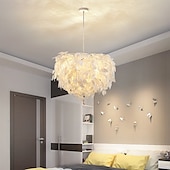 baratos Luzes pendentes-Luminária pendente moderna, pequena e requintada, com 4 luzes, altura ajustável, luminária pendente de ferro com tecido, lustre minimalista, adequada para quarto, sala de estar, corredores