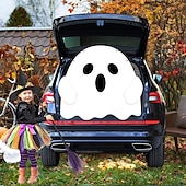levne halloweenské nástěnné tapisérie-Halloweenská pochoutka do kufru auta, dekorace auta s duchy, halloweenské dekorace, halloweenská látková dekorace auta, halloweenská dekorace do kufru auta, dekorace s duchy a dýní, tapeta na zeď