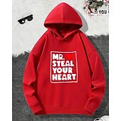 billiga Pojkens 3D Vision &amp; Geometri-Pojkar 3D Bokstav Huvtröja Långärmad Vår Höst Mode Streetwear Barn 4-12 år Huva Utomhus Ledigt Dagligen Normal