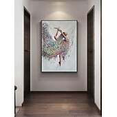 お買い得  人物画-ダンスの絵画、額入り抽象画、バレリーナのウォールアート、大きなダンスの絵画、ダンスのホームペインティング、ダンサーのウォールアート、パーティーギフト