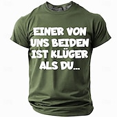 お買い得  メンズおもしろTシャツ-オリーブグリーンのメンズ面白いグラフィックTシャツ：&quot;私たちの中で誰かがあなたより賢い&quot; 皮肉な知性ユーモアTシャツ