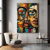 halpa Muotokuva-tulosteet-yksiosainen kehystämätön moderni afrikkalainen abstrakti taide canvas-taulu, sekasävyinen moderni seinämaalausjuliste, joka sopii olohuoneen ja makuuhuoneen sisustukseen kehystämätön