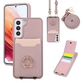 billiga Skal och fodral till Samsung-telefon fodral Till Samsung Galaxy S25 S25 Plus S24 Ultra S24 S24 Ultra Plus S23 Ultra Plus S23 S23 Plus S22 Ultra S22 S21 Plus Ultra Plånboksfodral med snodd Stöd Kortplats Kontor / företag