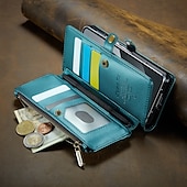 baratos Capa Samsung-telefone Capinha Para Samsung Galaxy Z Fold Capa para Cartão Wallet com cordão com pulseira Pata de Apoio TPU Couro PU