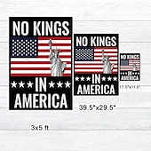 billige Hageflagg, Banner-Ingen konger protest hageflagg 12 x 18 tommer hageflagg, små hageflagg for utendørs bruk, utendørsflagg, høytidshageflagg for alle årstider