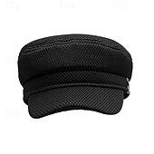 preiswerte Baseballkappe für Herren-Herren Schiebermütze Baseballkappe Sonnenhut Trucker-Kappe Schwarz Weiß Polyester Netz Mode Lässig Straße Täglich Einfach Verstellbar Sonnenschutz Atmungsaktiv