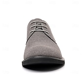 preiswerte Formell-Braune Derby-Schuhe aus hochwertigem Rindsleder für Herren mit glattem Kunstleder-Finish – klassisches Schuhwerk fürs Büro, formelle Anlässe und den Alltag