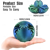 Недорогие Статуи-gearsphere стимпанк крутящийся чудо-шар-шестеренка, 3D-печатный механический гаджет для снятия стресса для взрослых и подростков, СДВГ тревожность фокусировка игрушка декор