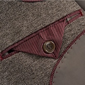 voordelige Formele pakken-heren wollen tweed pakken bruiloft zakelijk visgraat pakken bruin grijs retro formeel op maat 3-delig enkelrijs tweeknoops
