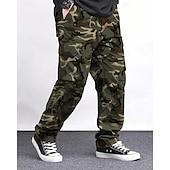 cheap Cargo Pants-Men&#039;s Cargo Pants Trousers Elastic Waist Drawstring Multi Pocket Plain Wearable Outdoor Daily Camping &amp; Hiking Fashion Classic Black Green