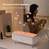 cheap Decorative Lights-1 Pc Dynamic Jellyfish Essential Oil Aromatherapy Diffuser Humidifier Sound Pickup Function Humidifier Colorful Light Remote Control Dimming Timer Function DC24V Plug