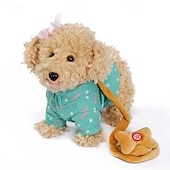 זול בובות ממולאות-כלב רובוטי מס.Control מרחוק כלב פרווה אלקטרוני צעצוע אינטראקטיבי הולך שר שירים מתנה לחילוף בנים ובנות בגיל 3-6 שנים מתנת חג המולד