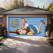 billige Garasje- og dørbanner-Oktoberfest utendørs garasjeportdeksel banner vakker stor bakteppedekorasjon for utendørs garasjeport hjem veggdekorasjoner arrangement fest parade