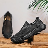 billige Sneakers til herrer-Brune sportsandaler for menn med pustende nettingoverdel og sklisikker såle for strand og fotturer