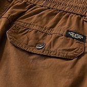 economico Classico-Per uomo Pantaloncini cargo Shorts Pantaloncini Estivi Coulisse Elastico in vita Multi-tasche Semplice Comodità Indossabile Lunghezza al ginocchio All&#039;aperto Sport Quotidiano Moda Casual Nero Cachi