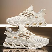 billige Sneakers til herrer-gule herresneakers med flammedesign, lett, pustende overdel, komfortabel passform for løping, trening og hverdagsbruk