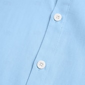voordelige Klassiek-Voor heren Overhemd Linnen overhemd Zomer overhemd Strand Kleding Overhemd met knopen Effen Vakantie Casual Zwart Wit Lichtgroen Blozend Roze Lange mouw Strijkijzer Lente zomer Kleding