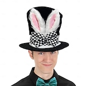 levne Doplňky-Alice in Wonderland Pohádka Śílenec Bílý králík Klobouky Doplňky Cylindr Postavy z pohádek cosplay Filmové kostýmy for Unisex Děti Dospělé předvečer Všech svatých Karneval Světový den knihy Výkon
