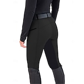 billiga Enkla Leggings-Dam Damasker Mode Träning Fullängd Hög midja Slät Bekväm Mjuk Hög Elasisitet Utomhus Semester Gata Marin Svart Vit Himmelsblå Sommar Vår Smal passform