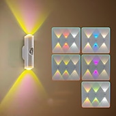 cheap Puck Lights-1 Pc Led Charging Puck Lights Spotlight, Sensor  Night Light, Usb Charging, Three Color Dimming, Magnetic Installation, No Need For Wiring Or Punching Hole