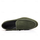 voordelige Hereninstappers &amp; loafers-Lichtblauwe instappers voor heren – ademende platte schoenen van imitatiesuède met gedempte zool voor lente-outfits, dagelijkse woon-werkverkeer en ontspannen stadswandelingen