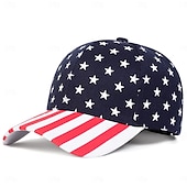 ieftine Şapcă de baseball pentru bărbaţi-Bărbați Unisex Șapcă de baseball Palarie de soare Căciulă de camioner Albastru Marin Închis Amestec poliester / bumbac Ajustabile Modă Ziua Independenței Festival Grafic Stele Casul / Zilnic