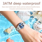 abordables Montres à quartz-Montre-bracelet de luxe pour femme, étanche, lumineuse, avec date et semaine, à quartz, en acier inoxydable