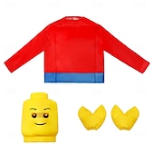 levne Chlapecké kostýmy-Bloková figurka ninja Bojovník z kostek Úbory Kostým cosplay Filmové kostýmy for Chlapecké Dívčí Dětské předvečer Všech svatých Karneval Světový den knihy Výkon Vzdělávací převlékání Oblékání na