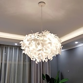 baratos Luzes pendentes-Luminária pendente moderna, pequena e requintada, com 4 luzes, altura ajustável, luminária pendente de ferro com tecido, lustre minimalista, adequada para quarto, sala de estar, corredores