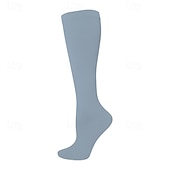 tanie Pielęgnacja osobista i zdrowie-3 pary damskich skarpet uciskowych na łydki, nylonowe płaskie dzianinowe, wyszczuplające, elastyczne skarpety do biegania na świeżym powietrzu, na każdą porę roku