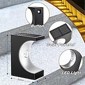 cheap Ground Lights-1/4PCS LED Step Lamp Solar Stair Light Outdoor IP65 Waterproof Solar Light for Garden Deck Path Balcony Decor Lighting