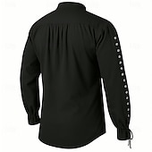 economico Cime-guerriero plus size punk e gotico medievale rinascimentale 17th secolo t-shirt costume da uomo vintage cosplay party camicia a maniche lunghe