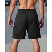 economico All&amp;#39;aperto-Per uomo Pantaloncini cargo Shorts Pantaloncini Estivi Coulisse Elastico in vita Multi-tasche Semplice Comodità Indossabile Lunghezza al ginocchio All&#039;aperto Sport Quotidiano Moda Casual Nero Bianco
