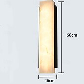 abordables appliques murales extérieures-Applique murale LED d&#039;extérieur design linéaire, éclairage en marbre étanche, applique murale d&#039;intérieur moderne pour chambre à coucher, lumière blanche chaude, 1 pièce