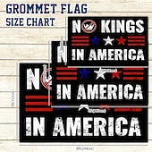 economico Bandiere da Giardino, Striscione-Nessun re protesta all'aperto al chiuso con occhielli bandiera americana casa cortile giardino decorazioni festa striscione cartello