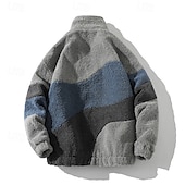 preiswerte Fleece &amp; 3 in 1 Jacken-Herren Windjacke Wanderjacke Wanderfleecejacke Winter Draussen Patchwork Thermik Winddicht Fleecejacken Schwarz Weiß Grau