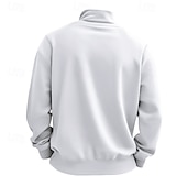 cheap Basic Sweatshirts-Men's Sweatshirt Quarter Zip Sweatshirt Apricot Black White Wine Red Half Zip Plain Sports &amp; Outdoor Daily Holiday Polyester Streetwear Basic Casual Summer Spring Clothing Apparel Hoodies Sweatshirts