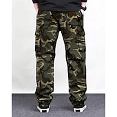 cheap Cargo Pants-Men&#039;s Cargo Pants Trousers Elastic Waist Drawstring Multi Pocket Plain Wearable Outdoor Daily Camping &amp; Hiking Fashion Classic Black Green