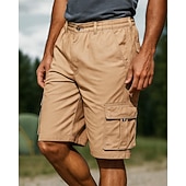 abordables Fondos-Hombre Pantalones cortos de carga Pantalones cortos de senderismo Verano Al aire libre Ajuste regular Secado rápido Ligero Transpirable Bermudas Cintura elástica Negro Verde Ejército Tenis Golf